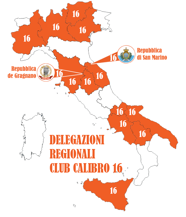 club calibro 16 delegazioni regionali