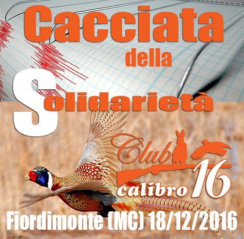 CALIBRO 16: SOLIDALE CON LE ZONE TERREMOTATE